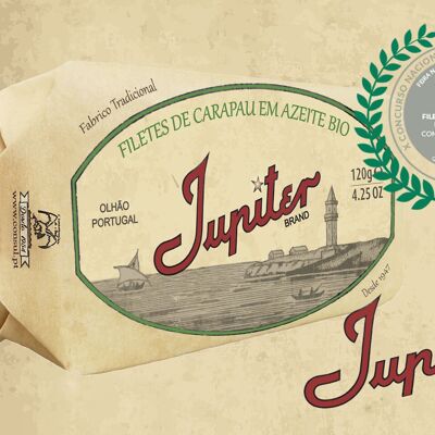 JUPITER - Filetes de Jurel Gourmet en Aceite de Oliva Ecológico - 120gr