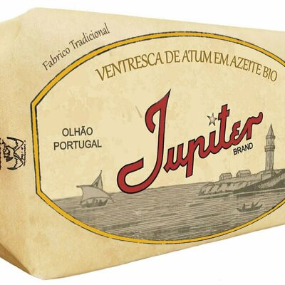 JUPITER - Gourmet Ventresca Filets de Thon (Ventree de Thon) à l'Huile d'Olive Bio - 120gr