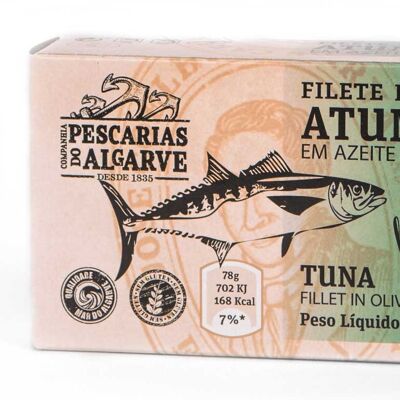 Companhia de Pescarias do Algarve - Filetes de Atún en Aceite de Oliva - 120gr