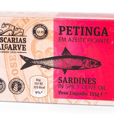 Companhia de Pescarias do Algarve - Sardinas en Aceite de Oliva Picante - 115gr