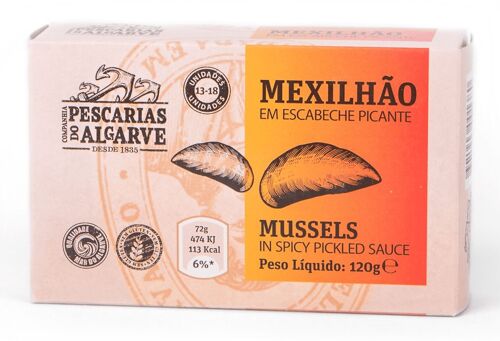 Companhia de Pescarias do Algarve - Mussels in Spicy Escabeche Sauce - 120gr