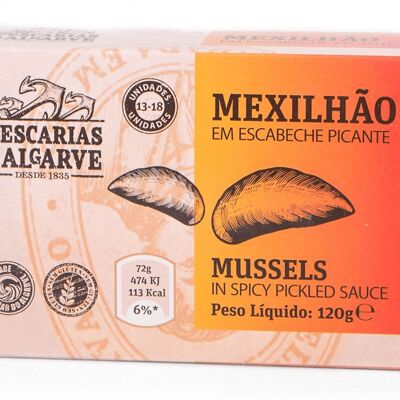 Companhia de Pescarias do Algarve - Mussels in Spicy Escabeche Sauce - 120gr