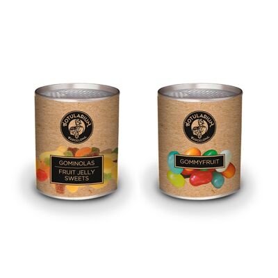 Jellies and Gommyfruit Botularium (Pack with 5 minibar cans of each)