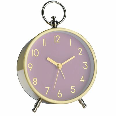 Sompex clocks verona geräuschlose wecker ø10cm pink/gold
