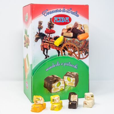 Gemischter Schokoladen-Nougat in verschiedenen Geschmacksrichtungen, 2-kg-Karton