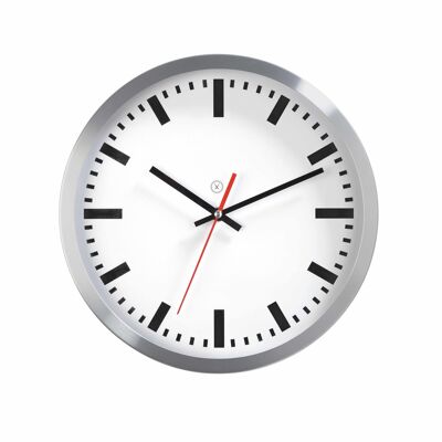 Sompex clocks nevada geräuschlose wanduhr ø30cm weiss/silber