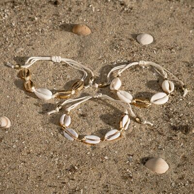 Summer Shell gold with white shells