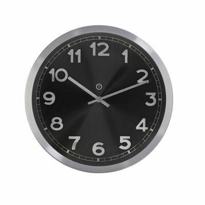 Sompex clocks chicago geräuschlose wanduhr ø30cm schwarz/silber
