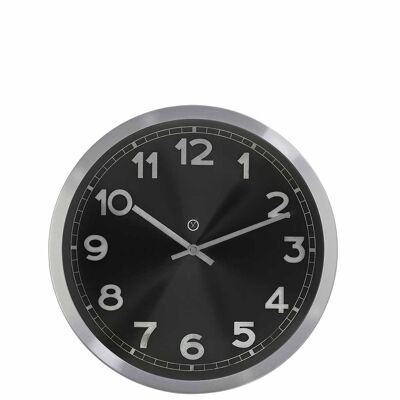 Sompex clocks chicago geräuschlose wanduhr ø30cm schwarz/silber