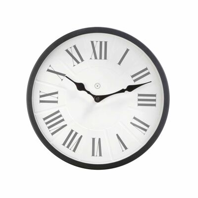 Sompex clocks madrid geräuschlose wanduhr ø30cm weiss/schwarz