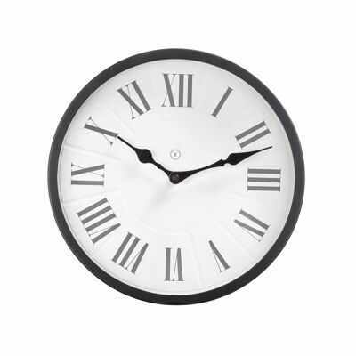 Sompex clocks madrid geräuschlose wanduhr ø45cm weiss/schwarz