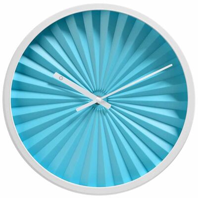 Sompex clocks florence geräuschlose wanduhr ø30cm blau/weiss