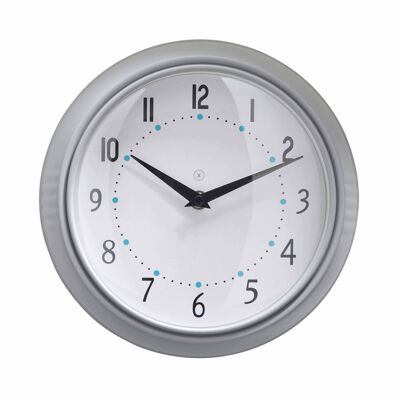 Sompex clocks milano geräuschlose wanduhr ø24cm weiss/grau