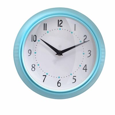 Sompex clocks milano geräuschlose wanduhr ø24cm weiss/blau