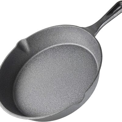 Airel Round Cast Iron Frying Pan | Round Bread | High Performance Pans | Pot Diameter | Iron Cookware | Size 24.5cm