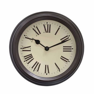 Sompex clocks roma geräuschlose wanduhr ø24cm creme/schwarz