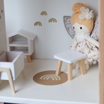 Stickers maison de poupée mini arcs-en-ciel Blanc 1