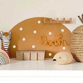 Sticker mural marguerites Blanc - ocre