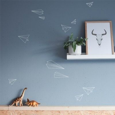 Sticker mural avion Gris foncé