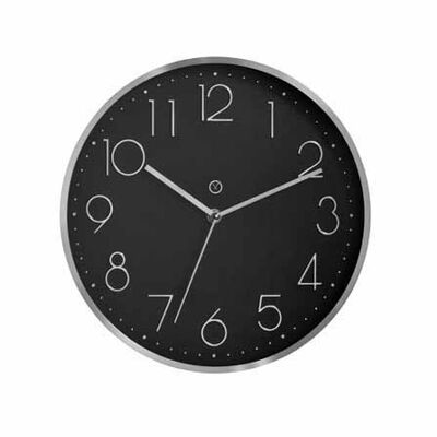 Sompex clocks virginia geräuschlose wanduhr ø30cm schwarz