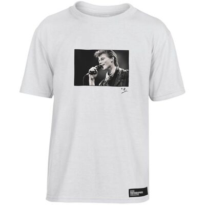 T-shirt A-ha Morten Harket live 1988 per bambini, bianca