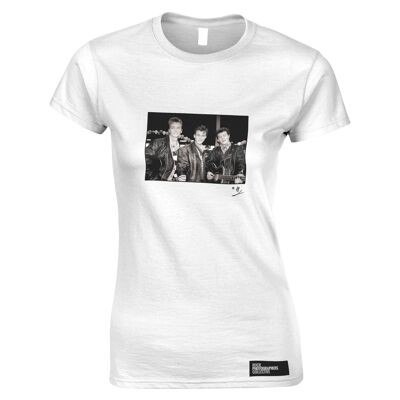 A-ha, retrato de la banda, 1988, camiseta AP para mujer, blanca