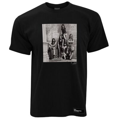 AC/DC (1) - Herren-T-Shirt. Schwarzweiß. , Schwarz