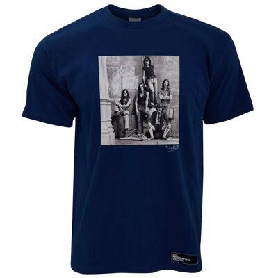 AC/DC (1) - Herren-T-Shirt. Schwarzweiß. , Marine