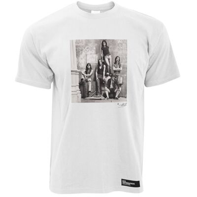 AC/DC (1) - Camiseta hombre. blanco y negro , Blanco