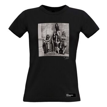 AC/DC (1) - T-shirt pour femmes. N&B. , Le noir 1