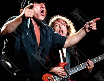 AC/DC live - Brian Johnson et Angus Young Men's T-Shirt, DimGrey 3
