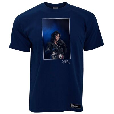 Alice Cooper T-Shirt Homme Sur scène , Bleu marine