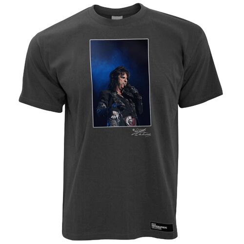 Alice Cooper Men's T-Shirt On stage , Dark Grey