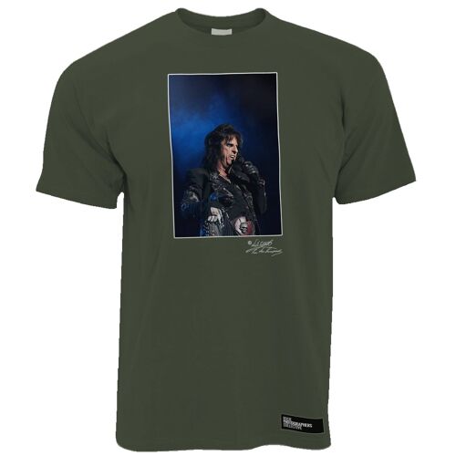 Alice Cooper Men's T-Shirt On stage , Green