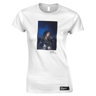 Alice Cooper Damen T-Shirt Auf der Bühne, Weiß