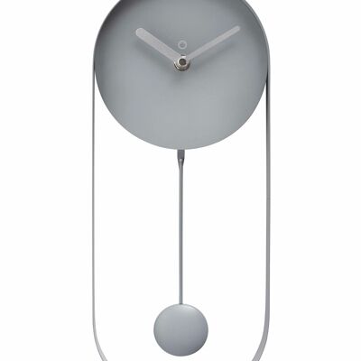 SOMPEX CLOCKS TOULOUSE GERÄUSCHLOSE METALL PENDELWANDUHR 35x14 GRAU