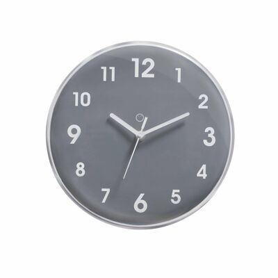 Sompex clocks ottawa geräuschlose wanduhr ø24,5cm grau