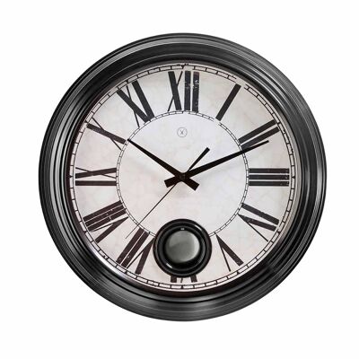 Sompex clocks london geräuschlose pendel wanduhr ø42cm creme/schwarz