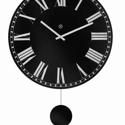 Sompex clocks bari geräuschlose pendeluhr ø80cm schwarz