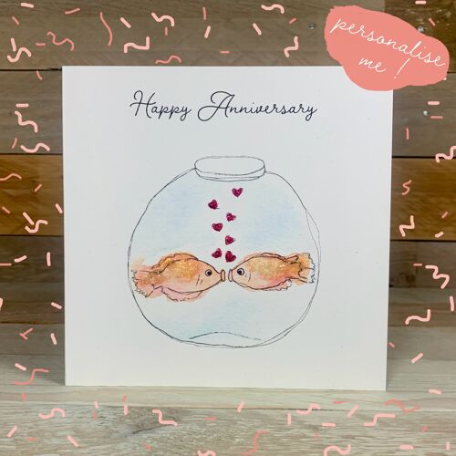 Kissing Gourami Anniversary Card
