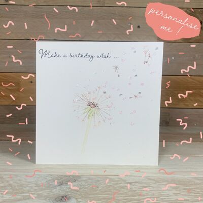 Dandelion Wishes Birthday Card