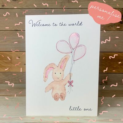 Pink New Baby Card