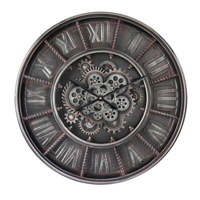 Sompex clocks blackpool wanduhr bewegliche metall zahnräder ø60 silber