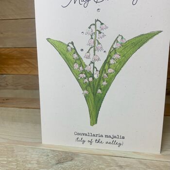 Carte Lilly of the Valley / May Birth Flower Card 2