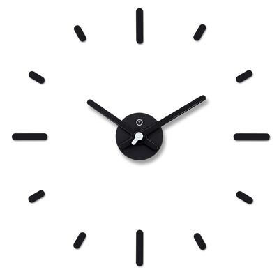 Sompex clocks nizza geräuschlose wanduhr ø56cm schwarz