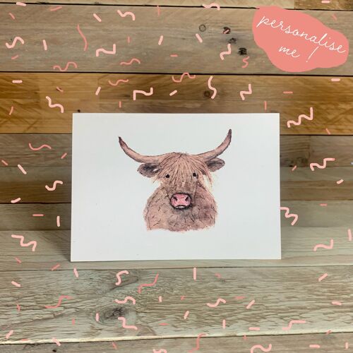 Hamish the Highland Cow Notelet