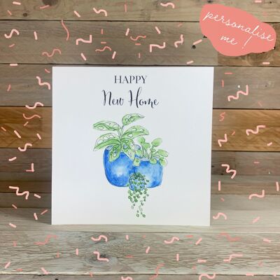 New Home House Plants Card