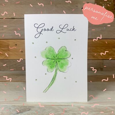 Good Luck Clover Goof Luck Card