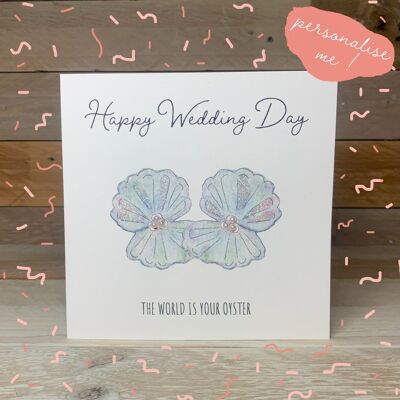 ‘The World Is Your Oyster’ Wedding Card