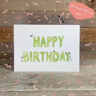 Topiary Birthday Card